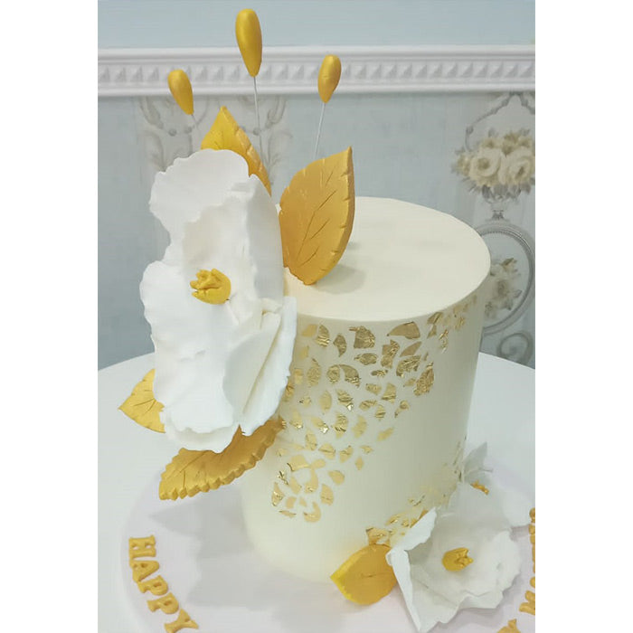 White Floral Cake